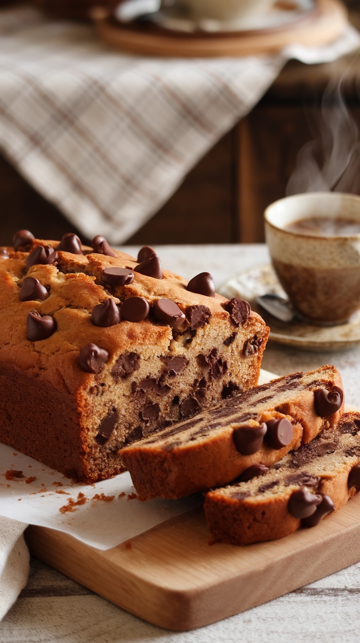 chococlate chip banana bread recipe