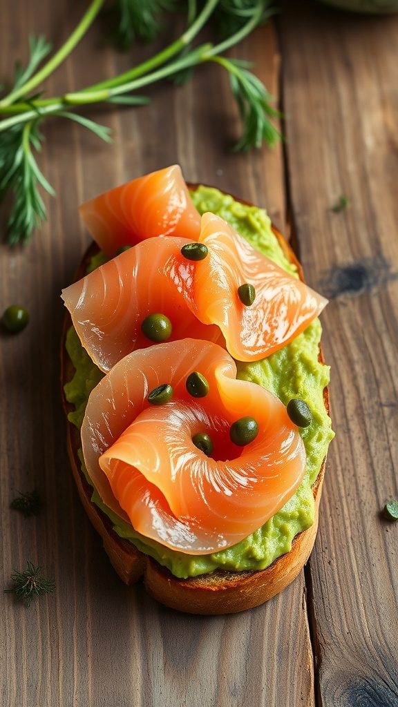 avocado toast with smoked salmon