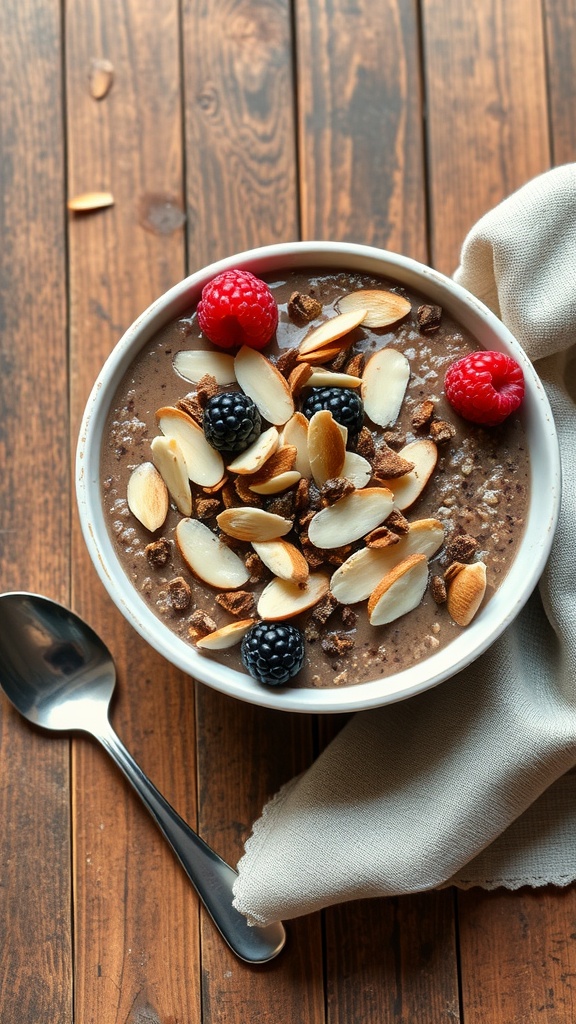 chocolate almond overnight oats