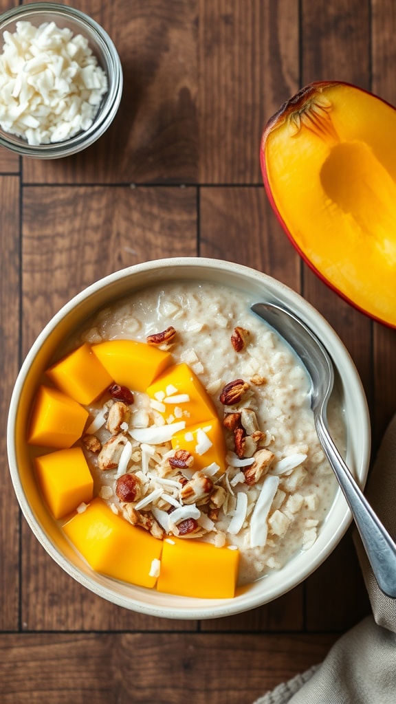 mango coconut overnight oats
