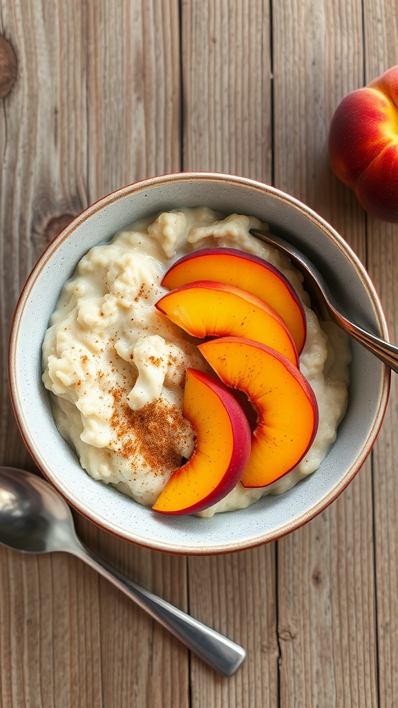 peaches and cream overnight oats