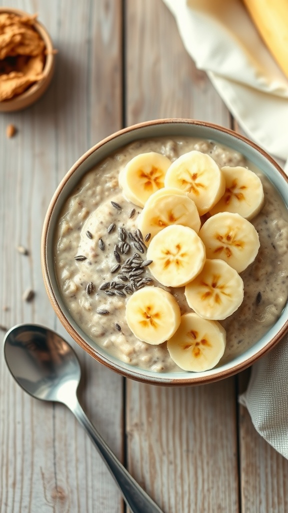 peanut butter banana overnight oats