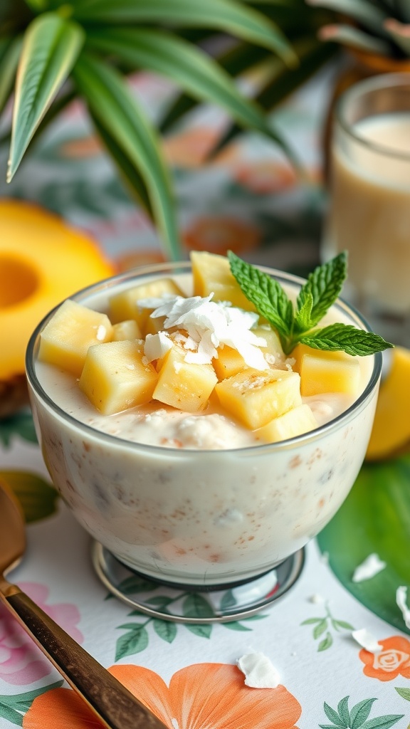 pina colada overnight oats