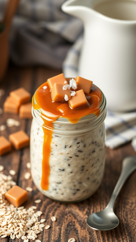 salted caramel overnight oats