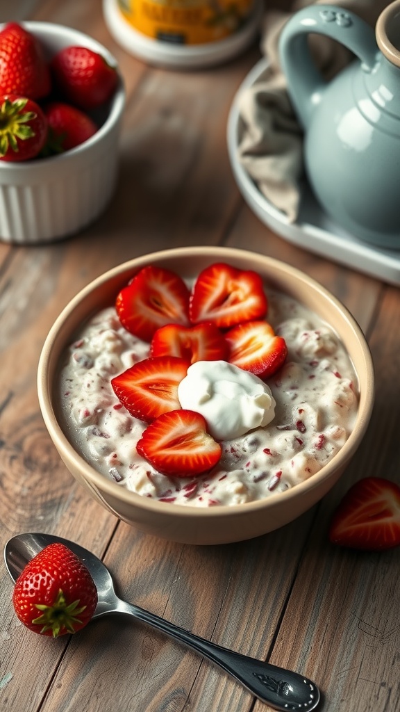 Strawberry Cheesecake Overnight Oats