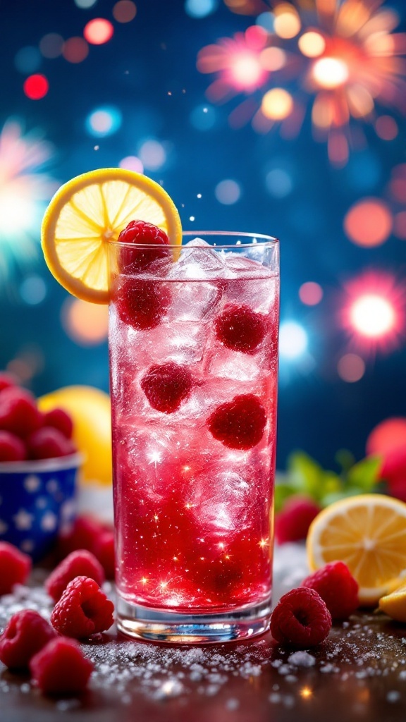 raspberry lemon sparkler