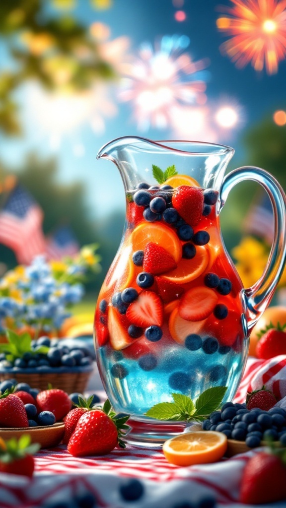 red white and blue sangria