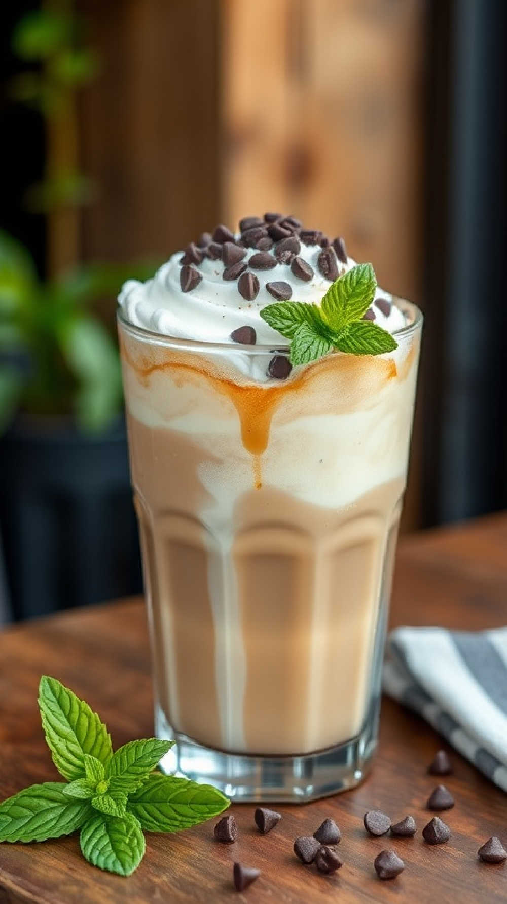 Mint Chocolate Chip Iced Coffee