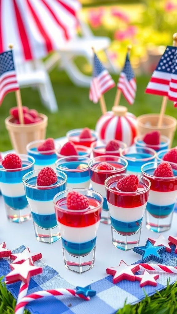 red white and blue jello shots