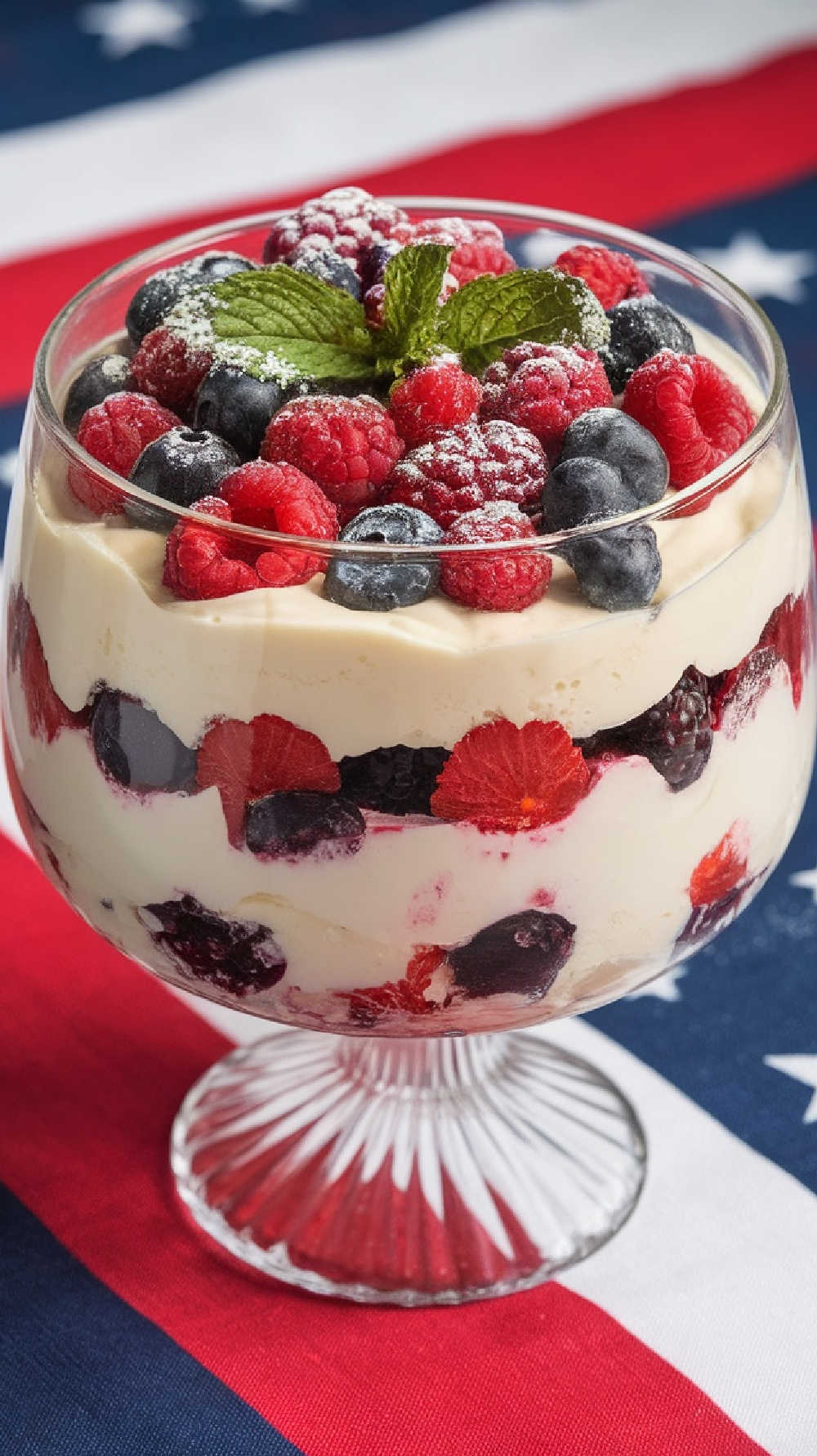 Mixed Berry Trifle With Vanilla Custard