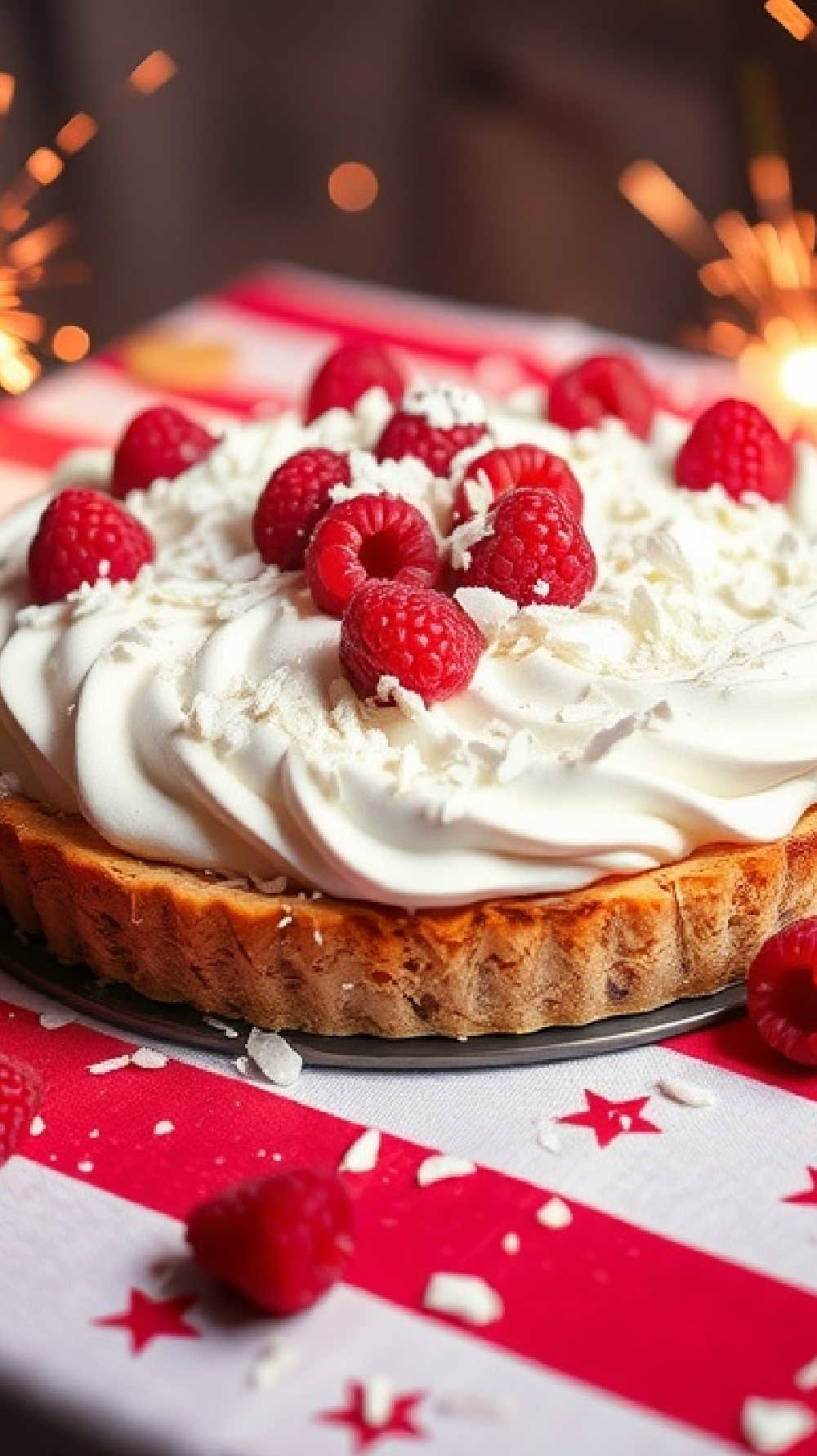 Raspberry And Coconut Cream Pie