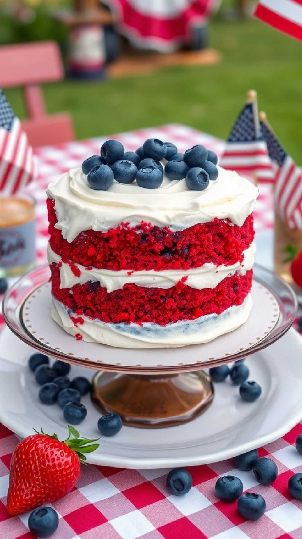 red velvet cake with frosting