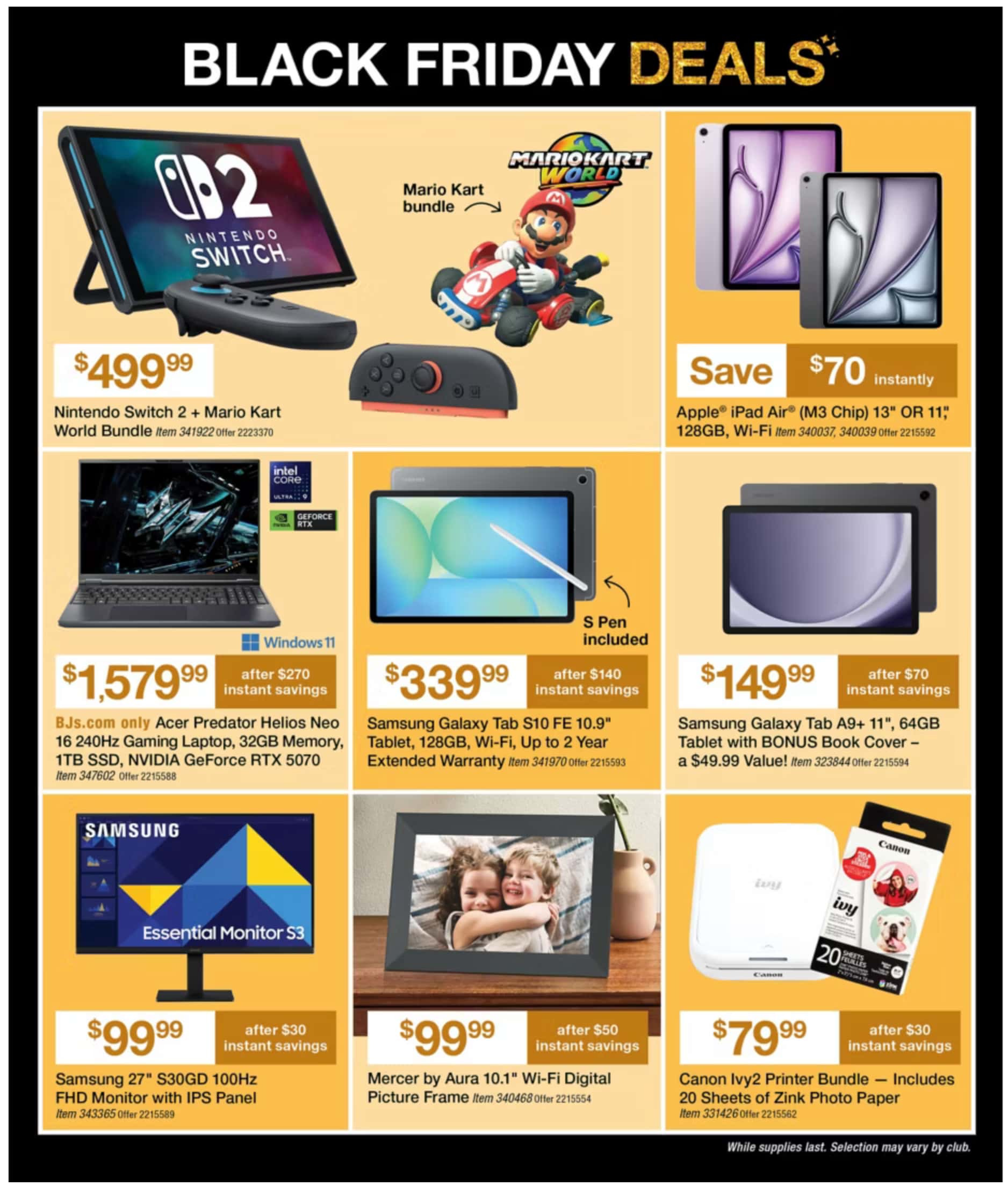 BJ's Black Friday Ad 2025