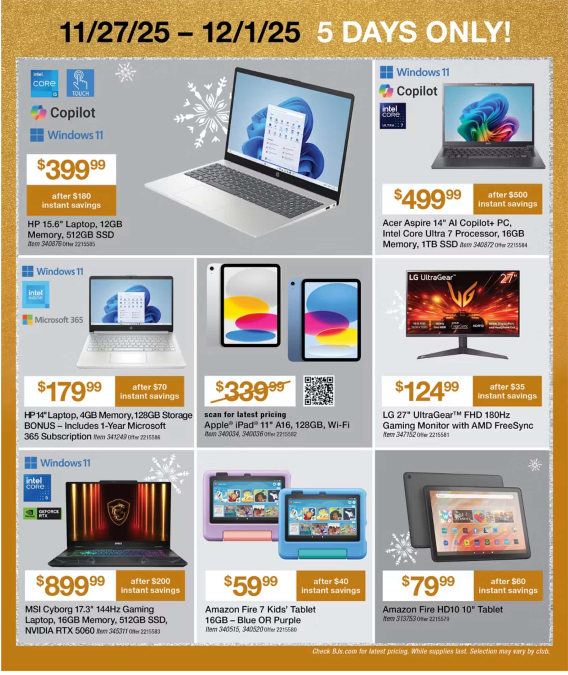 BJ's Black Friday Ad 2025