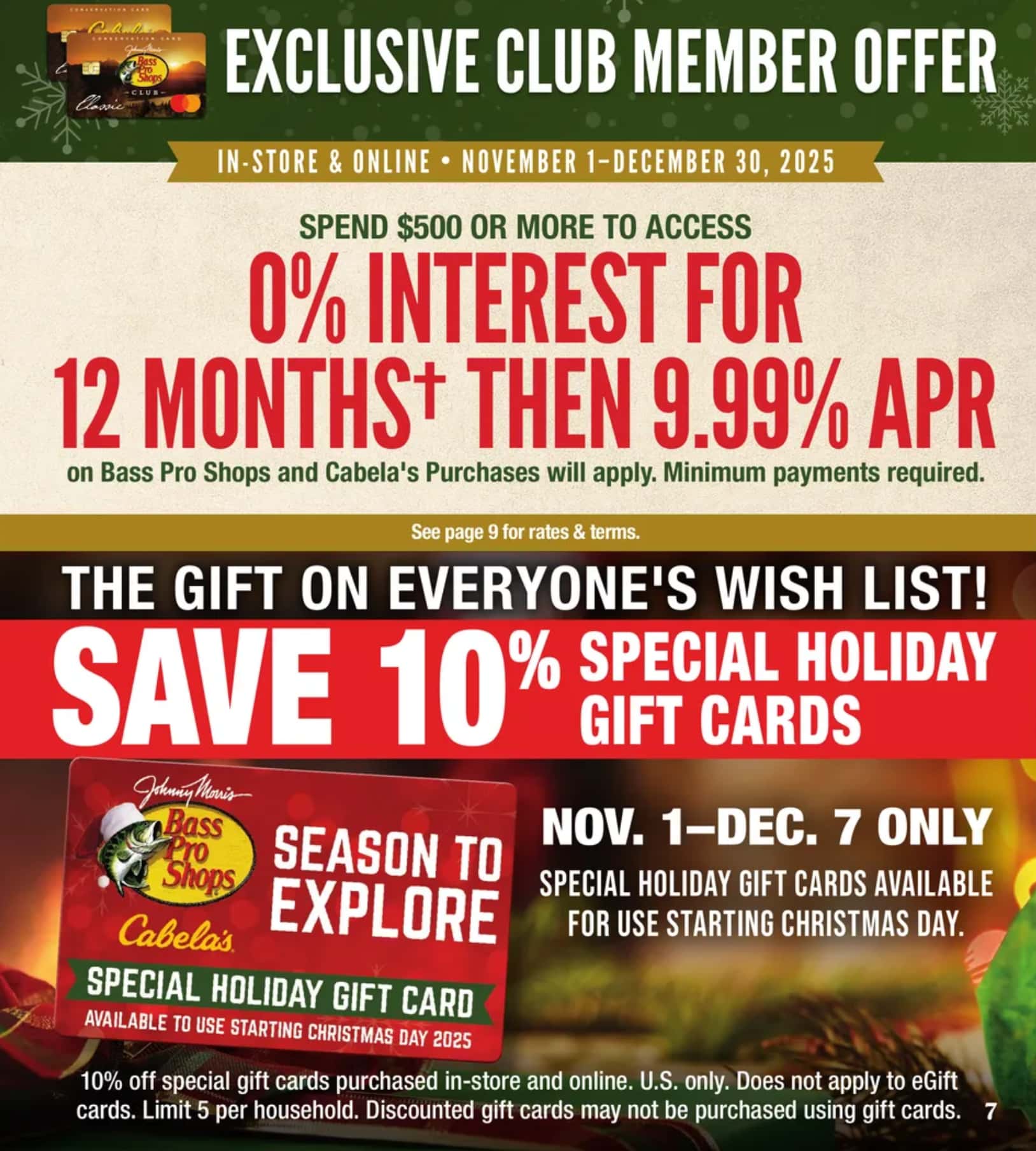 Cabelas and Bass Pro Christmas Catalog 2025