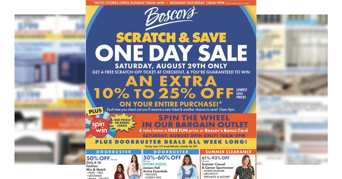 Boscov's Ad (8/27/26- 9/2/26) Weekly Preview!