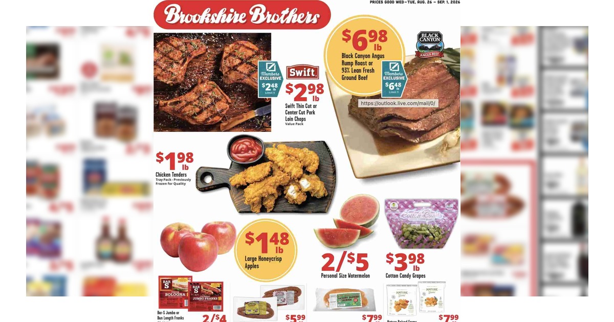 Brookshire Brothers Weekly (8/26/26 – 9/1/26) Ad
