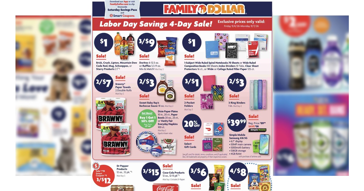 Family Dollar Weekly Ad (8/30/26 - 9/7/26) Preview!