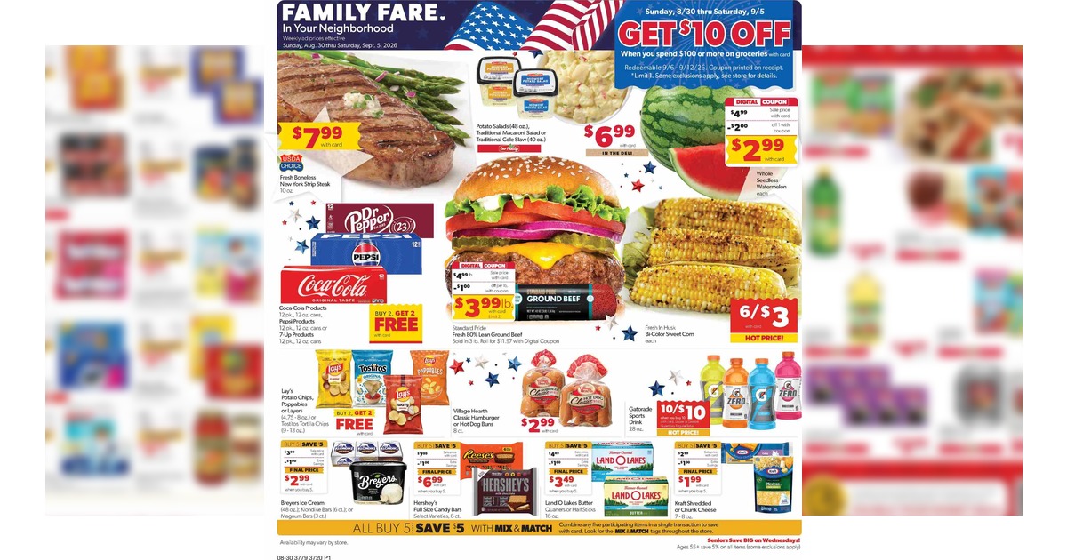 Family Fare Ad (8/30/26 - 9/5/26) Weekly Preview
