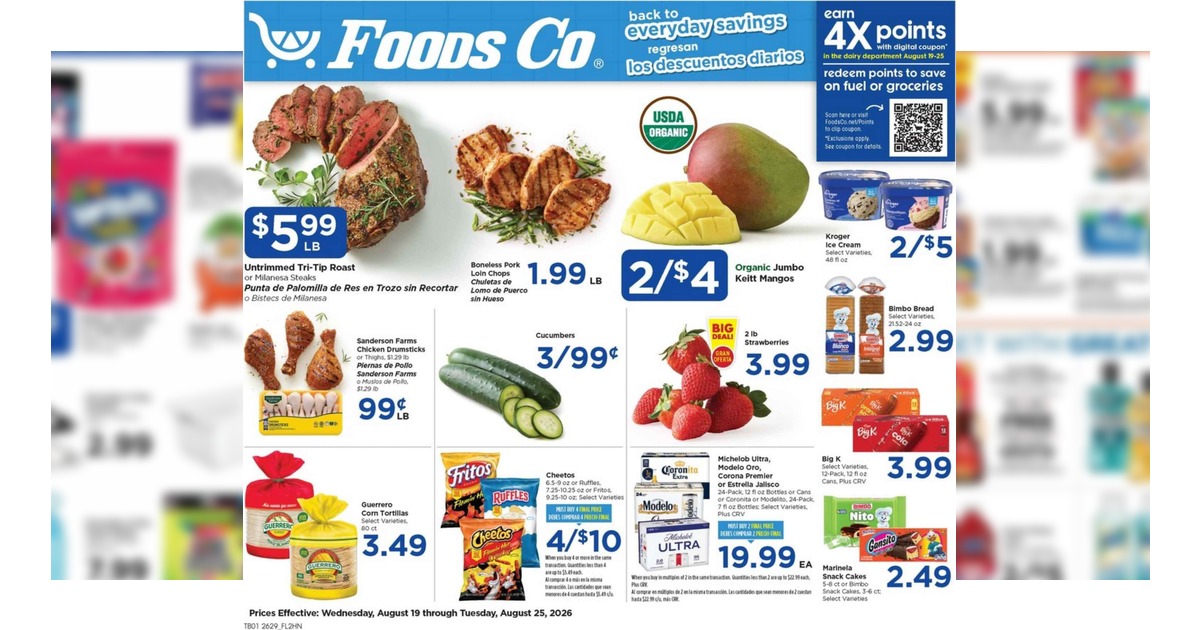 Foods Co Weekly (8/26/26 – 9/1/26) Ad Preview!