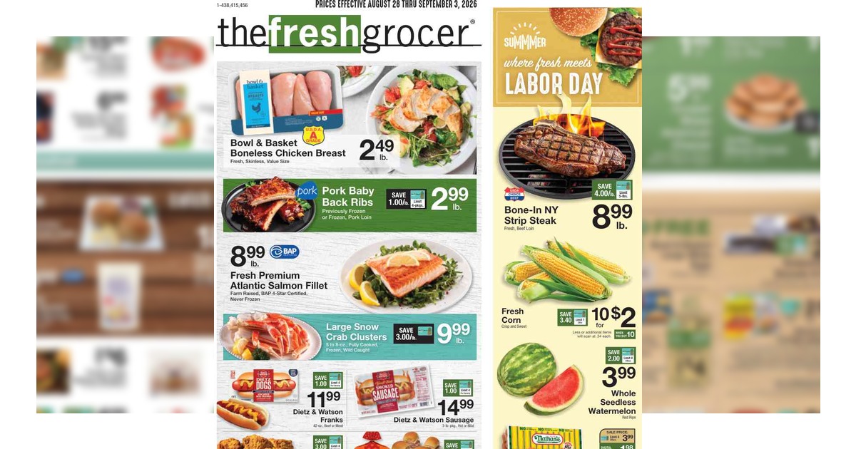 The Fresh Grocer Ad (8/28/26– 9/3/26) Gerrity's Weekly Ad