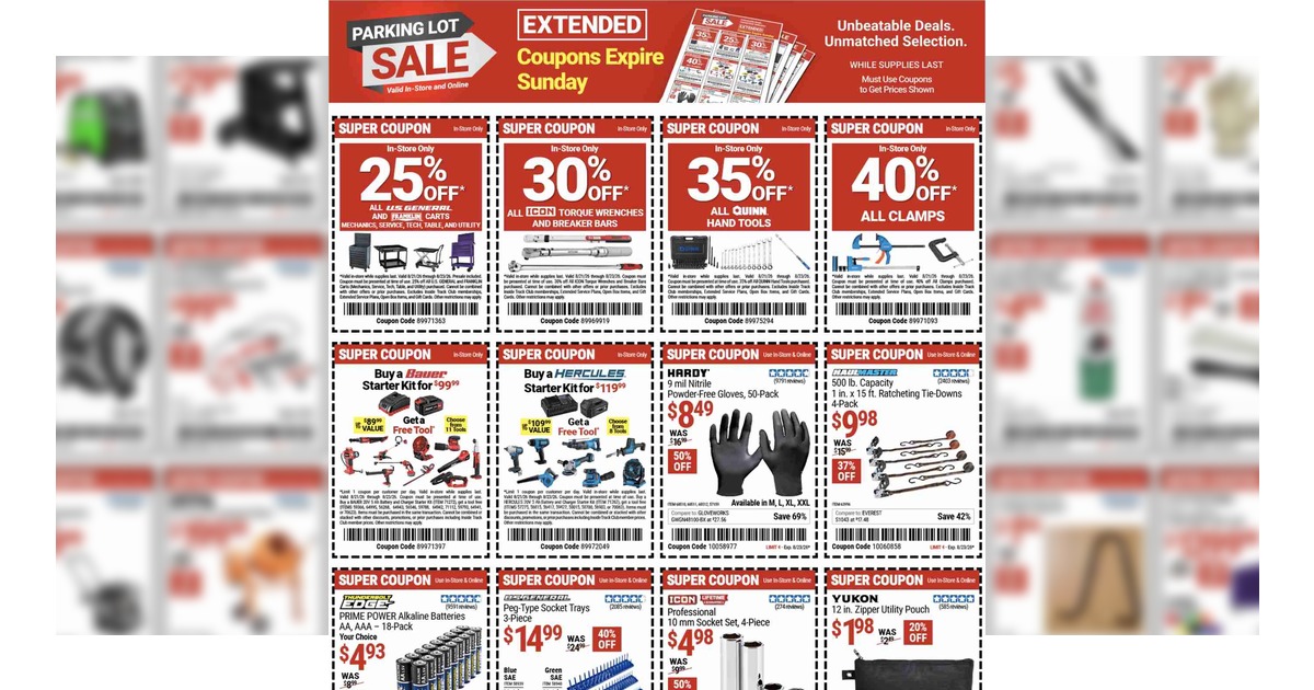 Harbor Freight Sales Flyer (8/21/26 – 8/23/26) Coupons Preview