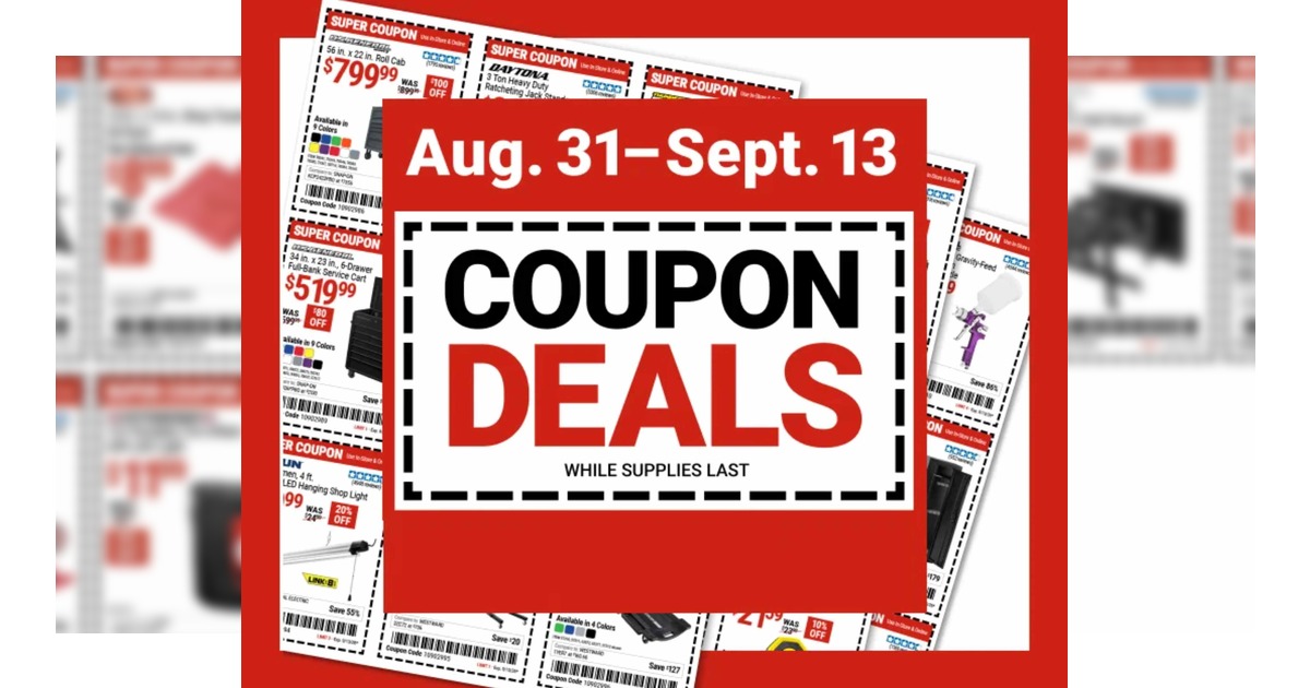 Harbor Freight Sales Flyer (8/31/26 – 9/13/26) Coupons Preview