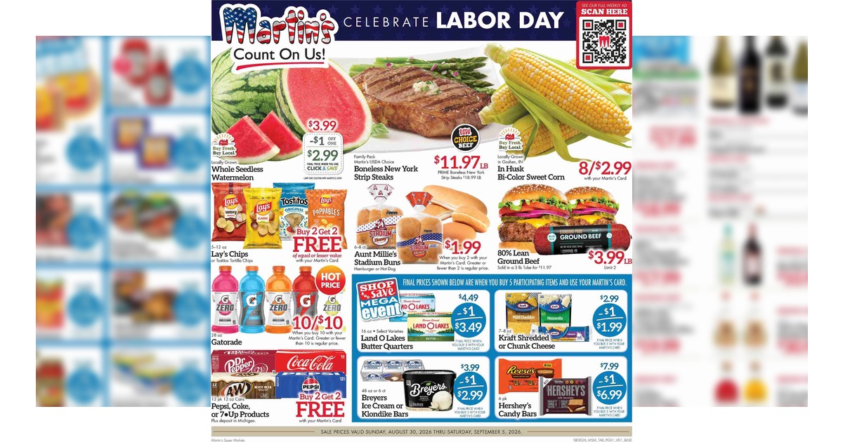 Martin's Weekly Ad (8/30/26 – 9/5/26) Early Ad Preview