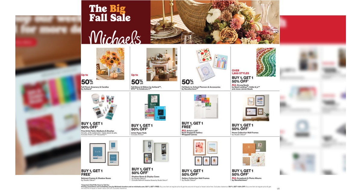 Michaels Weekly Ad (8/30/26 - 9/5/26) Preview!