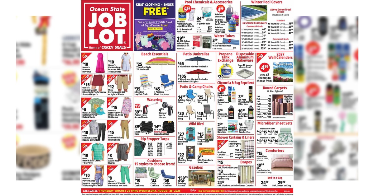 Ocean State Job Lot Ad (8/27/26 – 9/2/26) Preview