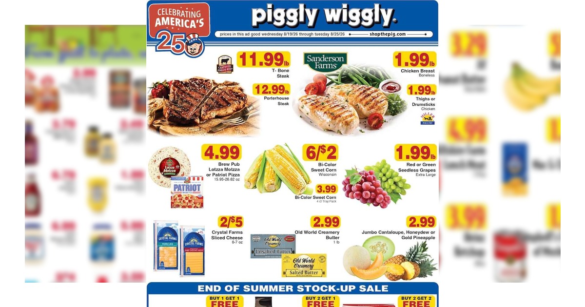 Piggly Wiggly Weekly (8/26/26 – 9/1/26) Ad Preview!