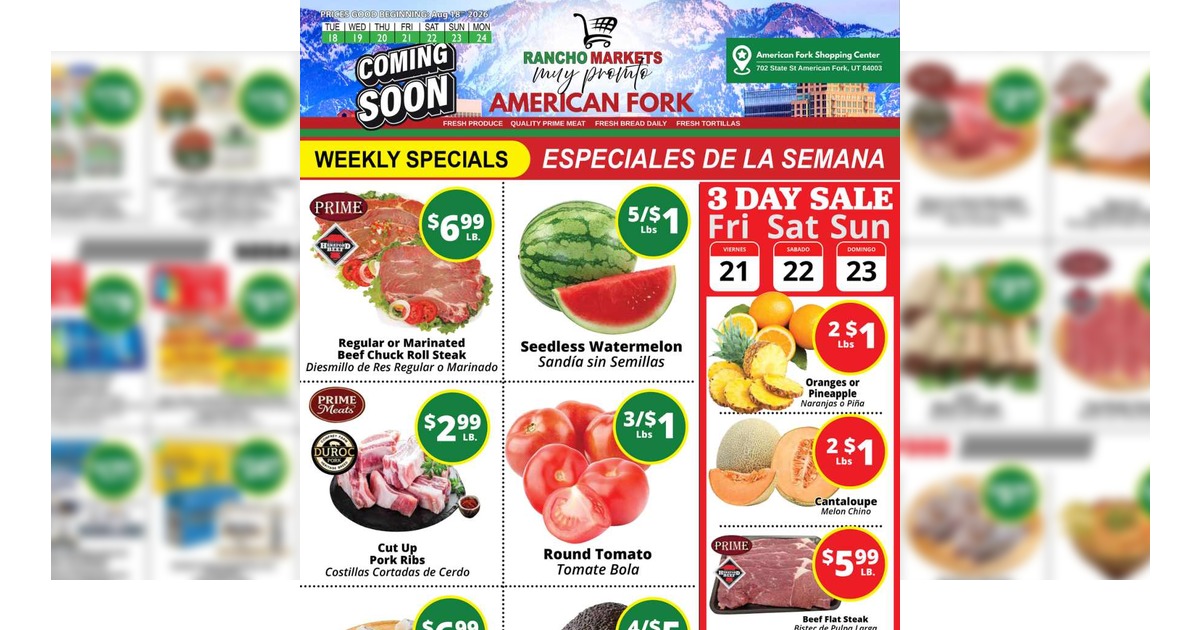 Rancho Markets Weekly Ad (8/25/26 – 8/31/26)