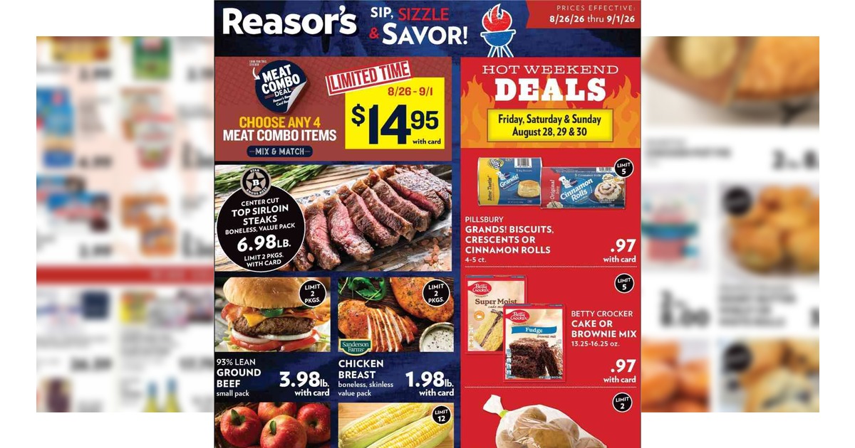 Reasor's Ad (8/26/26 – 9/1/26) Weekly Preview