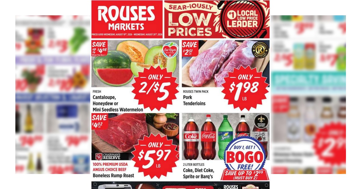 Rouses Weekly (8/26/26 – 9/2/26) Ad Preview
