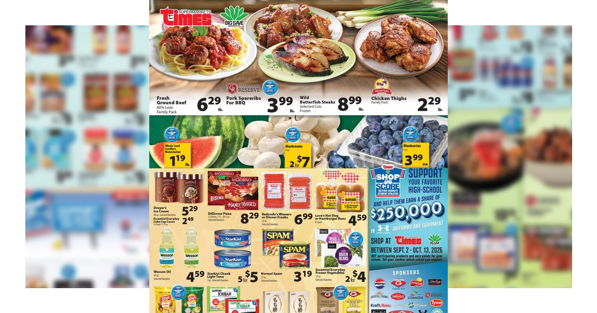 Times Supermarkets Weekly Ad (9/2/26 – 9/8/26) Early Preview