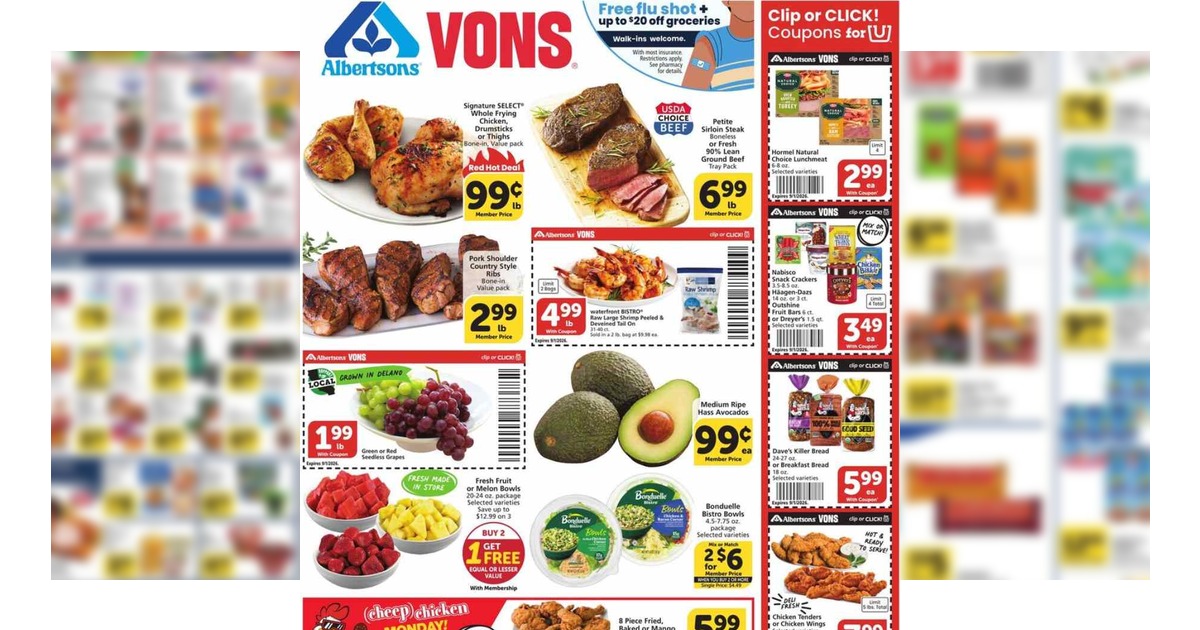 Vons Weekly Ad (8/26/26 – 9/1/26) Early Preview