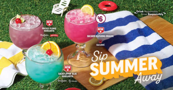 applebees September Summer 2026 $6 drink deals
