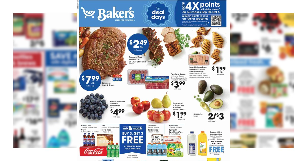 Baker's Weekly Ad (9/30/26 – 10/6/26) Early Preview
