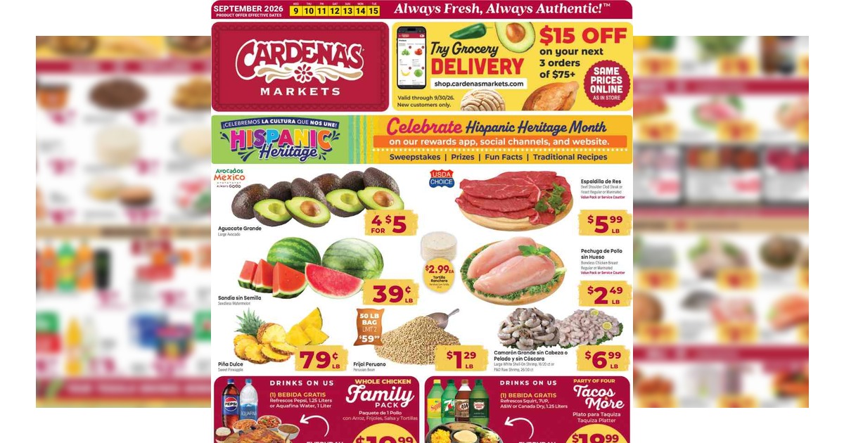 Cardenas Weekly Ad (9/9/26 – 9/15/26) Early Preview