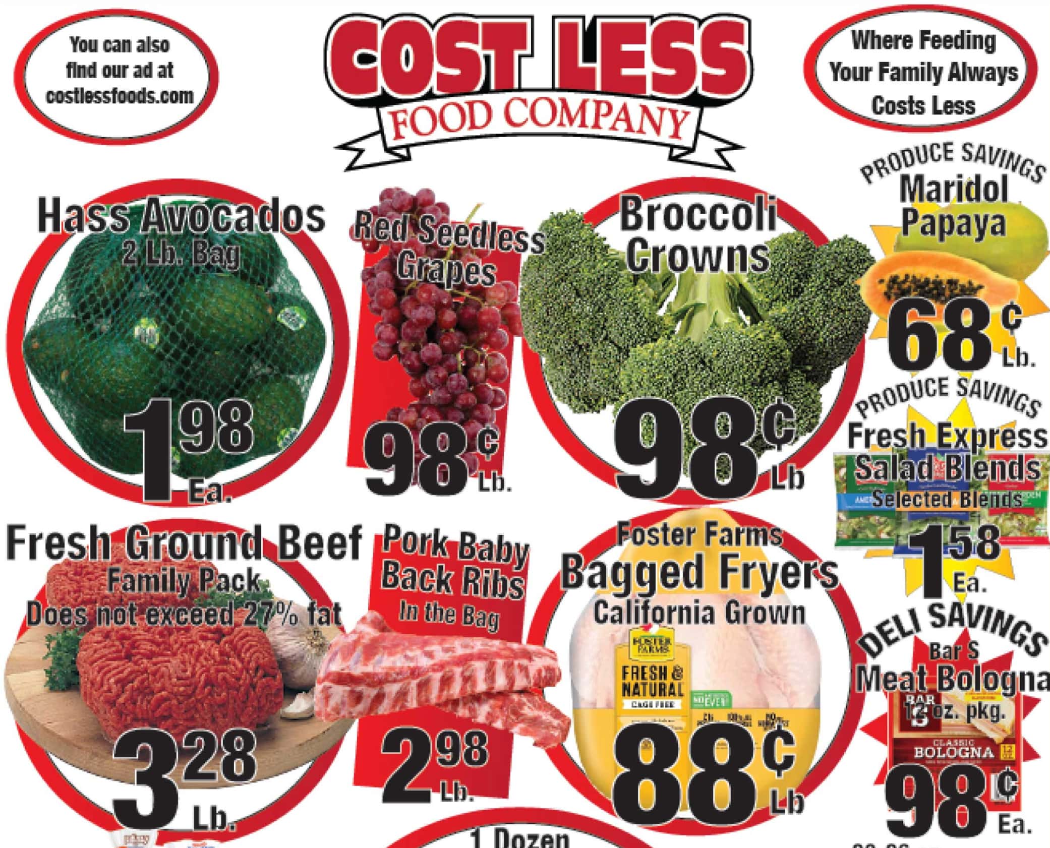 cost Less weekly ad