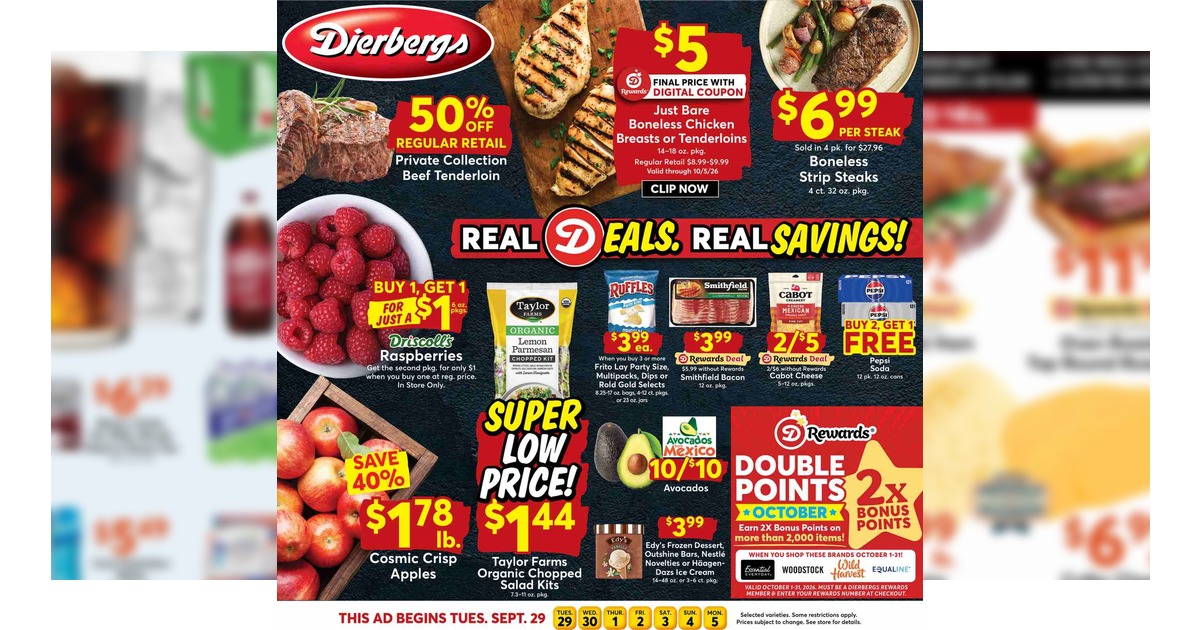Dierbergs Ad (9/29/26 - 10/5/26) Weekly Preview