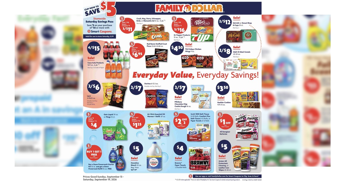 Family Dollar Weekly Ad (9/13/26 - 9/21/26) Preview!