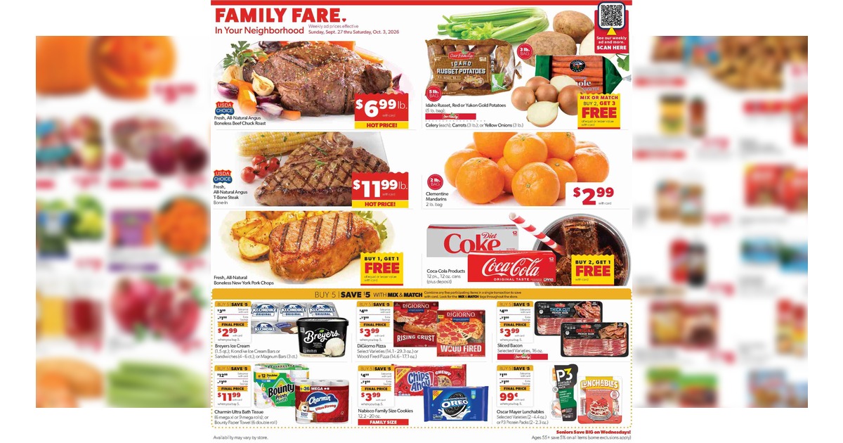 Family Fare Ad (9/27/26 - 10/3/26) Weekly Preview