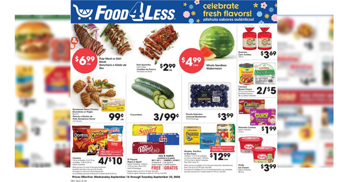 Food 4 Less Weekly (9/16/26 – 9/22/26) Ad Preview!