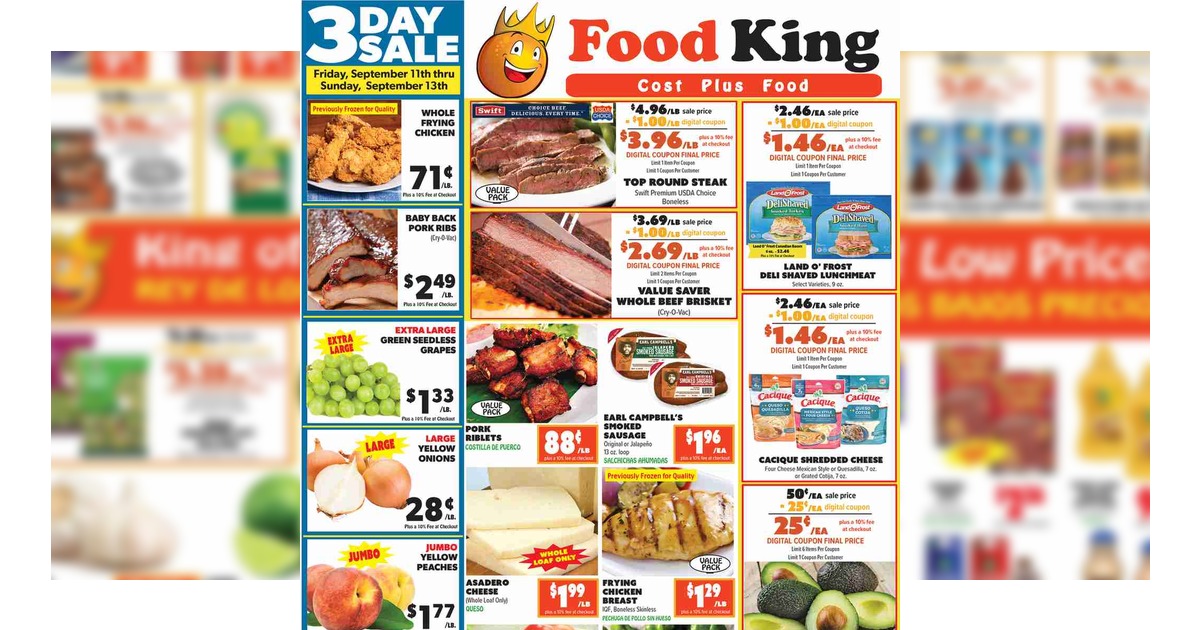 Food King Ad (9/9/26 – 9/15/26) Weekly Preview