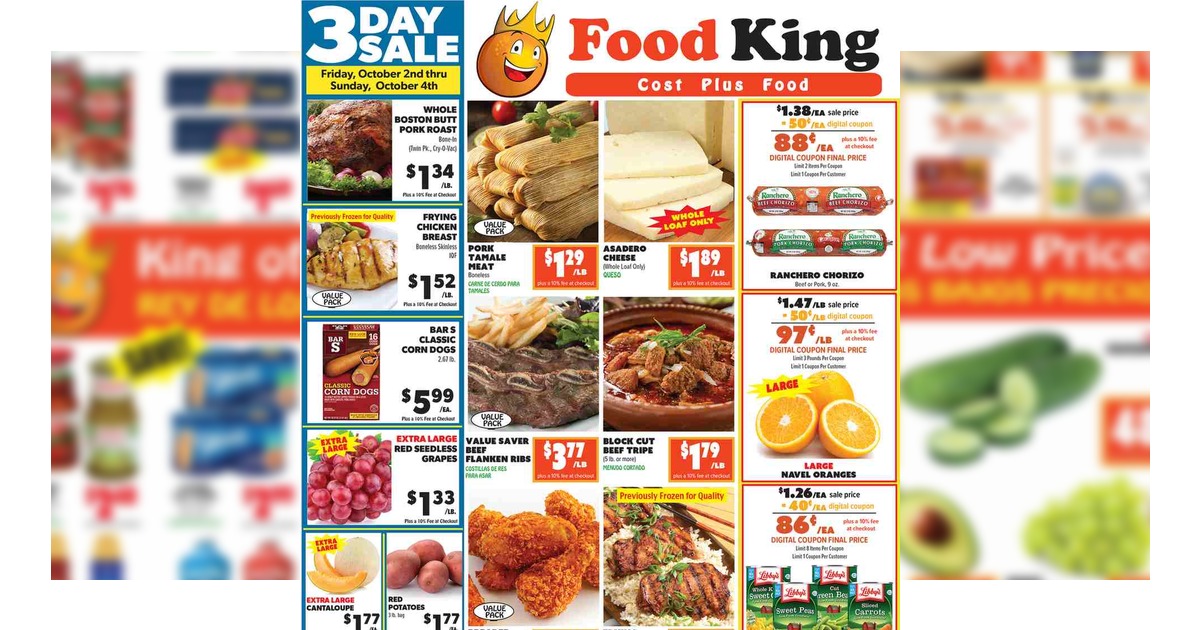 Food King Ad (9/30/26 – 10/6/26) Weekly Preview