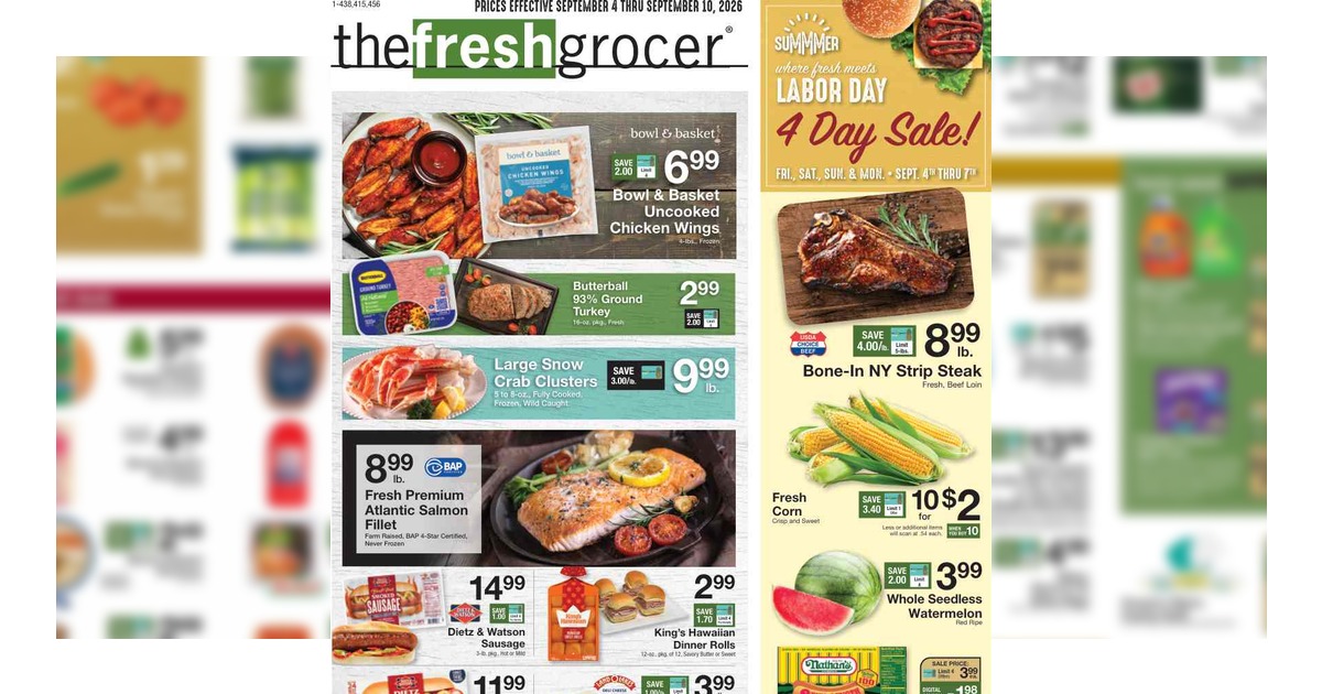 The Fresh Grocer Ad (9/4/26– 9/10/26) Gerrity's Weekly Ad