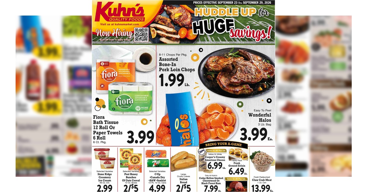 Kuhn's Weekly Ad (9/23/26 – 9/29/26) Preview