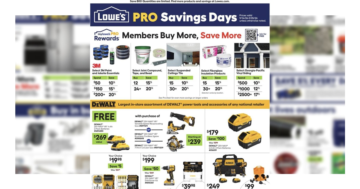 Lowe's Weekly Ad (9/14/26 - 9/25/26) Preview!