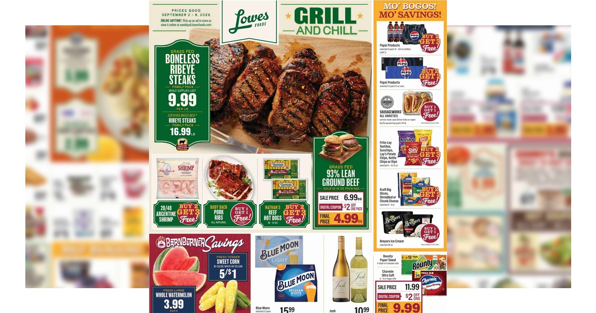 Lowes Foods Weekly Ad (9/2/26 – 9/8/26) Grocery Ad